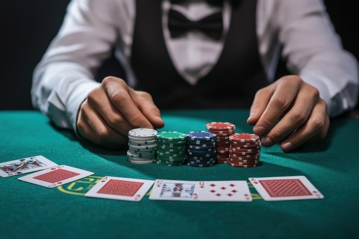 Tampilan meja blackjack langsung Microgaming di macanwin